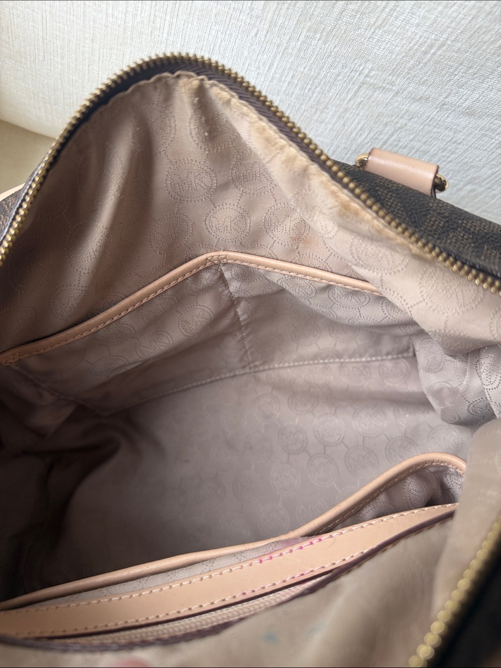 Michael Kors Dark Brown Monogram Satchel - Picture 10 of 10